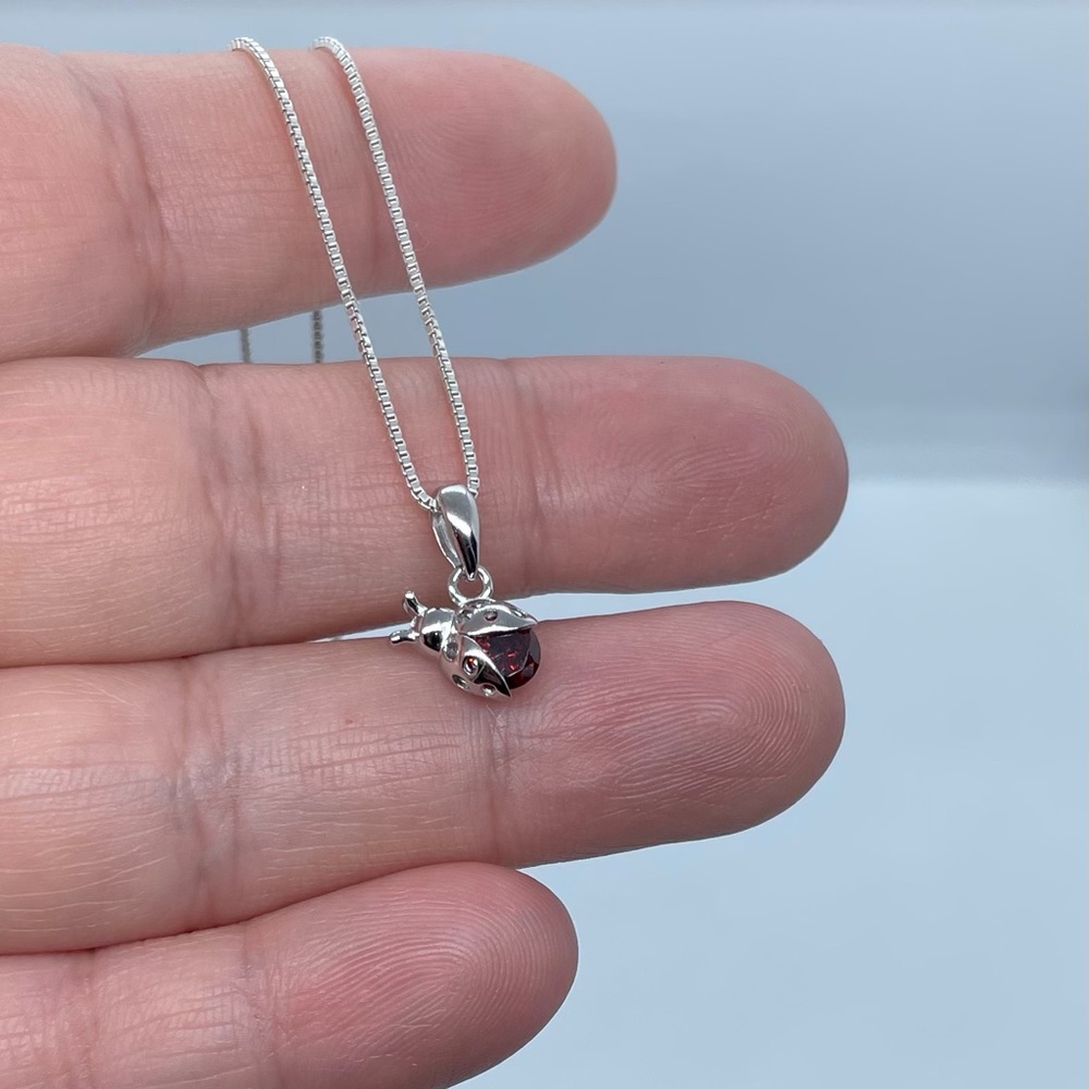 Sterling Silver Lucky Ladybug Necklace